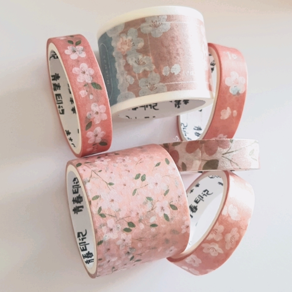 6 pcs Floral Washi Tape Masking Tape Ruban adhésif